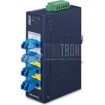 PLANET IFB-244-SLC conversor de suporte industrial 2 canais série para fibra ótica (ST, multimodo, azul)