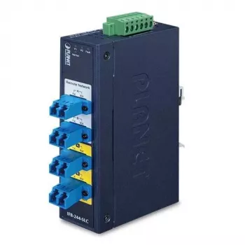 PLANET IFB-244-SLC conversor de suporte industrial 2 canais série para fibra ótica (ST, multimodo, azul)
