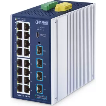 PLANET IGS-4215-16T4X Switch gerido industrial L2/L4 - 16 portas 10/100/1000 + 4 SFP