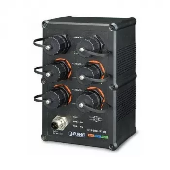 PLANET IGS-605HPT switch industrial Gigabit, 6 portas, 4 PoE+, 240W, IP30, -40 a 75 °C