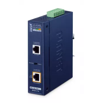 Extensor PoE industrial PLANET IPOE-176, 1 porta Gigabit PoE++ para 4 portas PoE+ (IP30)