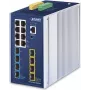 PLANET TSN-6325-8T4S4X switch industrial L3 Managed TSN com 8x GbE RJ45, 4x 1G/2.5G SFP, 4x 10G SFP+