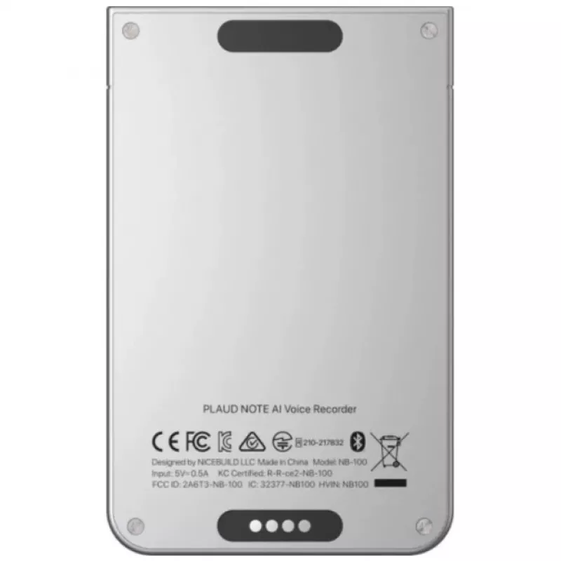 PLAUD NOTE gravador de voz com IA, 64GB, prateado