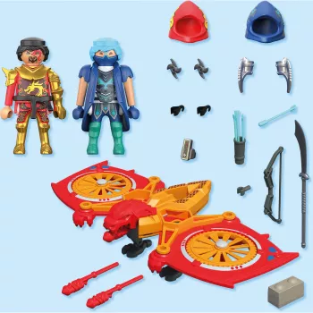 Playmobil 71833 Heroes: Drone Heroico contra Ninja Malvado