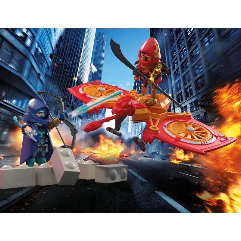 Playmobil 71833 Heroes: Drone Heroico contra Ninja Malvado
