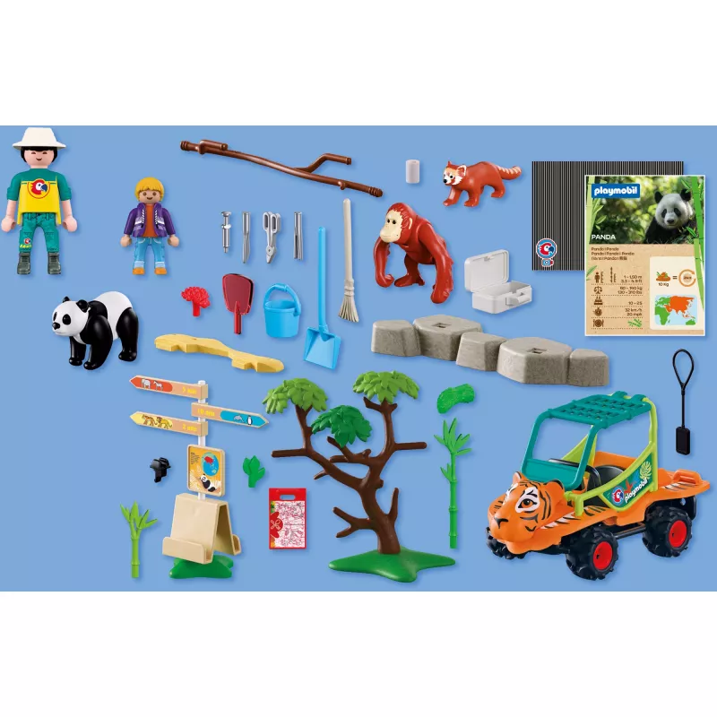 PLAYMOBIL 72072 Animals & Friends Veículo de Cuidados com Animais do Zoo