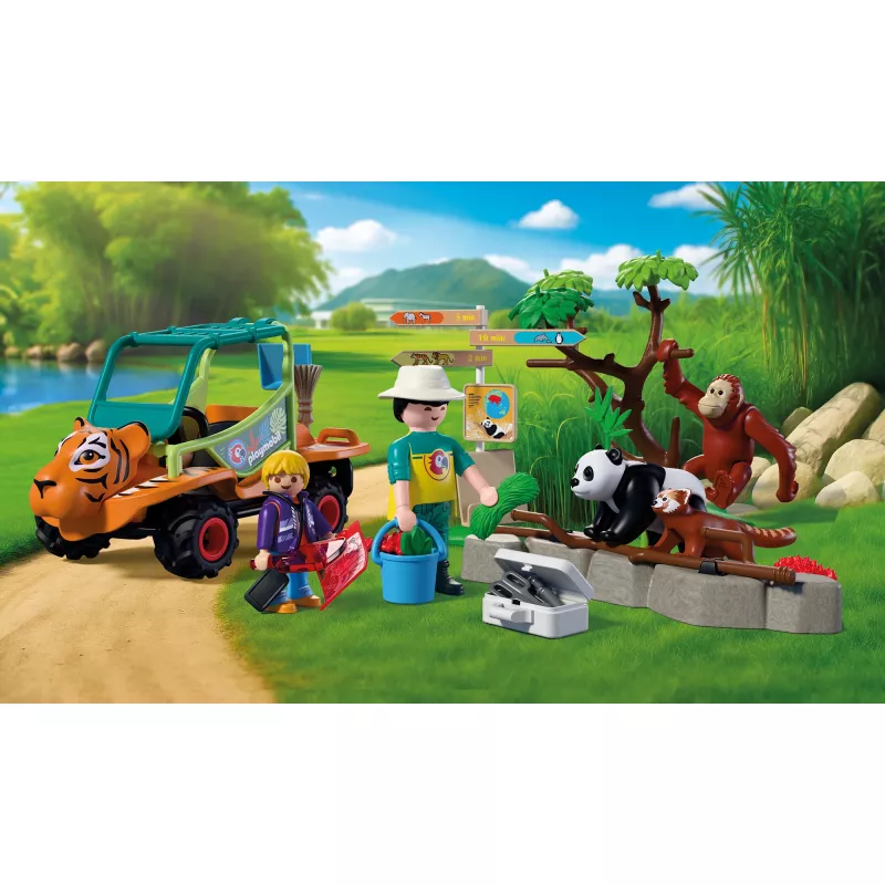 PLAYMOBIL 72072 Animals & Friends Veículo de Cuidados com Animais do Zoo