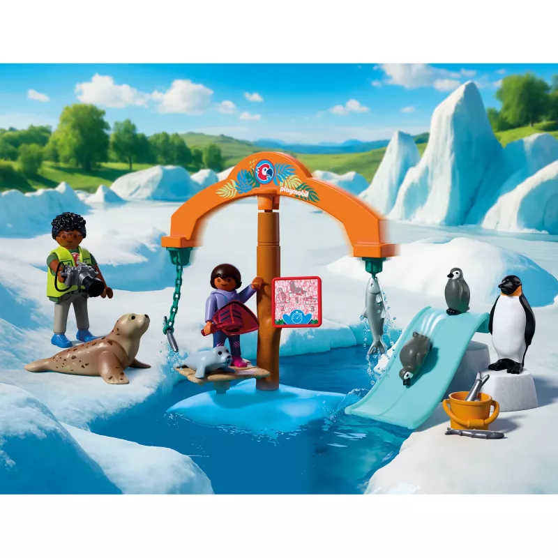 PLAYMOBIL 72073 Animals & Friends Zoo Ice Expedition Conjunto de Jogo