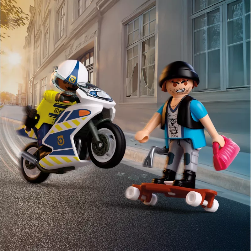 PLAYMOBIL 72079 City Action polícia perseguição de mota