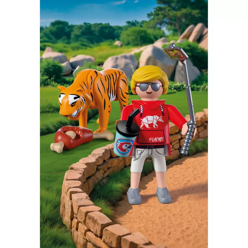 PLAYMOBIL 72089 Animals & Friends Zoo Tigre e Visitantes