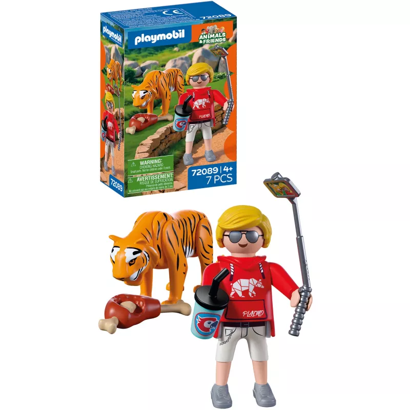 PLAYMOBIL 72089 Animals & Friends Zoo Tigre e Visitantes