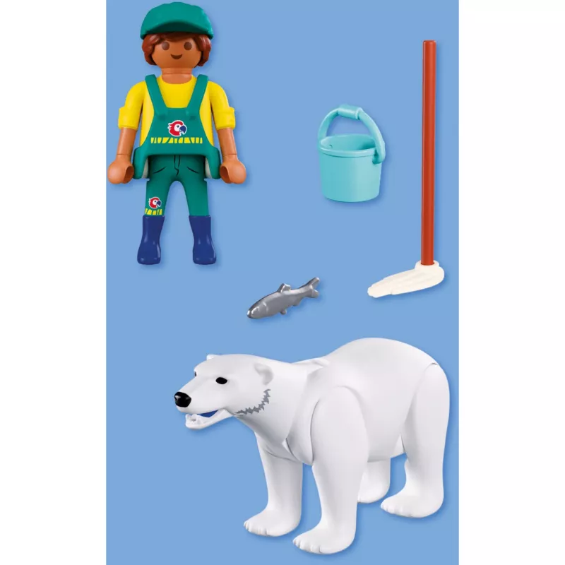 Playmobil 72090 Animals & Friends Zoo: Urso-polar e tratador de animais