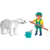Playmobil 72090 Animals & Friends Zoo: Urso-polar e tratador de animais