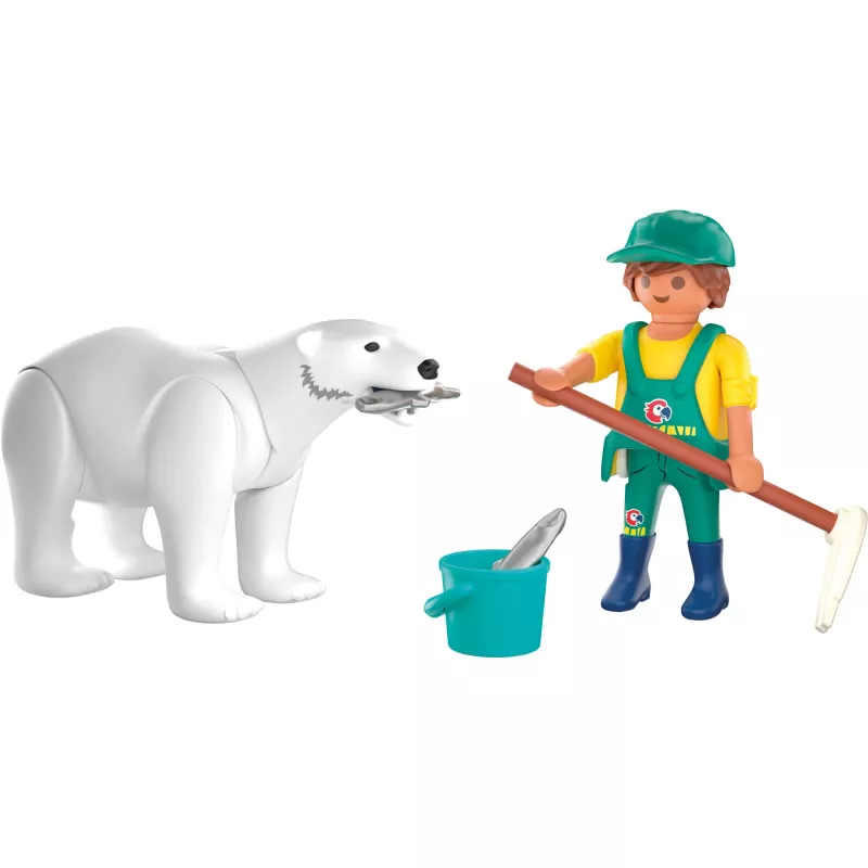 Playmobil 72090 Animals & Friends Zoo: Urso-polar e tratador de animais