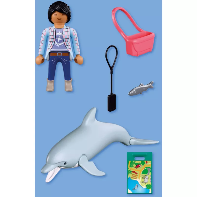 PLAYMOBIL 72091 Animals & Friends Zoo golfinho e visitantes