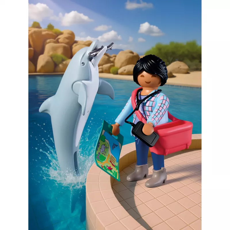 PLAYMOBIL 72091 Animals & Friends Zoo golfinho e visitantes