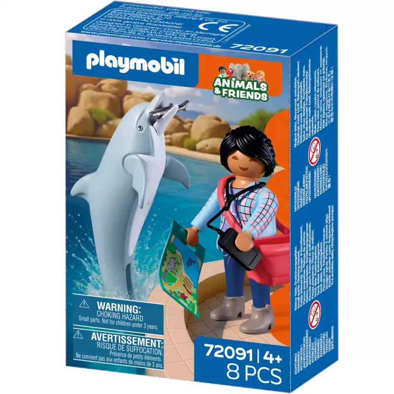 PLAYMOBIL 72091 Animals & Friends Zoo golfinho e visitantes