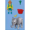 Playmobil 72092 Animals & Friends Zoo: bebé elefante e tratador