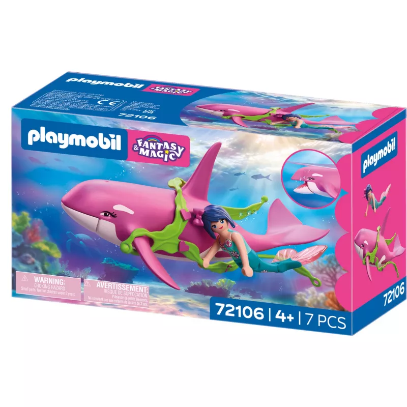 Playmobil 72106 Fantasy & Magic Orca com Sereia