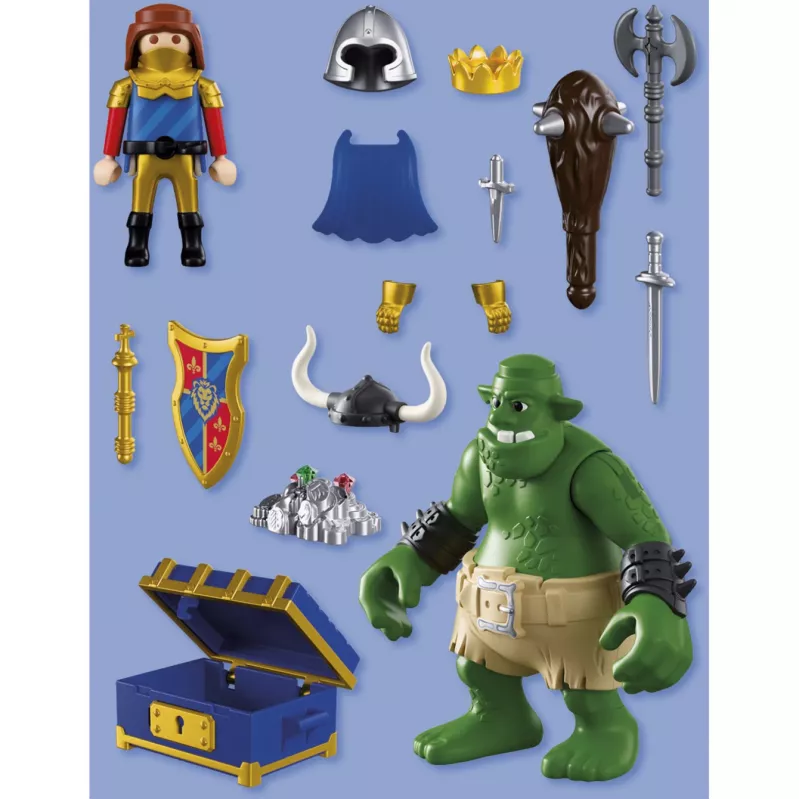 PLAYMOBIL Knights 72116 Troll com Tesouro do Cavaleiro Leão
