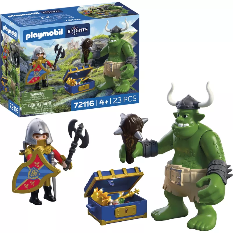 PLAYMOBIL Knights 72116 Troll com Tesouro do Cavaleiro Leão
