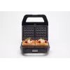 PMS 4-in-1 MELTO Máquina de sandes com placas intercambiáveis para sandes, waffle, grelhador, bolachas/frutos secos, 800 W, preto/prateado