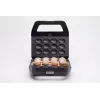 PMS 4-in-1 MELTO Máquina de sandes com placas intercambiáveis para sandes, waffle, grelhador, bolachas/frutos secos, 800 W, preto/prateado