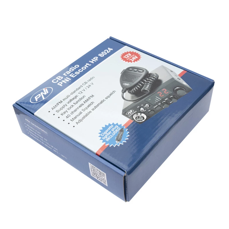 Rádio CB PNI HP-8024 ESCORT AM/FM 12/24V