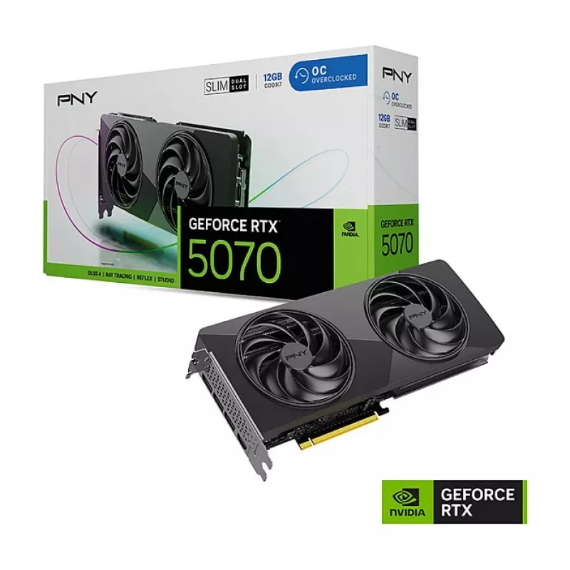 Placa gráfica PNY GeForce RTX 5070 Slim OC 12GB GDDR7