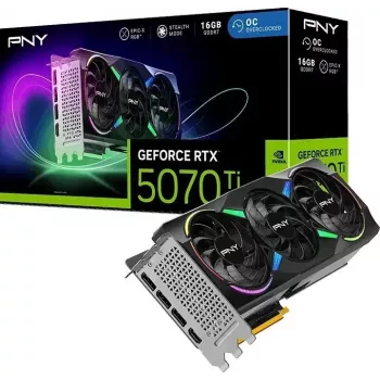 Placa gráfica PNY GeForce RTX 5070 Ti EPIC-X RGB 16GB, Triple Fan, 3x DisplayPort e HDMI
