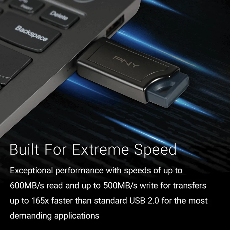 PNY PRO Elite V2 256 GB Pen drive USB 3.2 Gen 2 Type-A sem tampa Preto