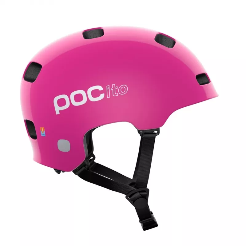 Capacete de bicicleta para criança POCito Crane MIPS - rosa néon - tamanho M (55-58 cm)