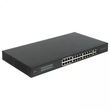Switch PoE POE LANG NSW3000-24T1GT1GC-POE-IN 24 portas Gigabit PoE+ com 2 portas uplink, 370W, Não gerido, Montagem em rack 1U