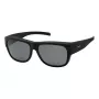 Óculos de sol retangulares unissexo Polaroid Ancillaries PLD9003SDL5 - Armação preta mate, lentes cinzentas polarizadas
