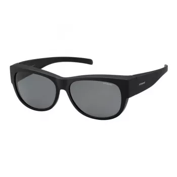 Óculos de sol unissexo POLAROID ANCILLARIES PLD9004SDL5 - Armação preta, lentes cinzentas polarizadas, forma quadrada