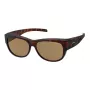 Óculos de sol unissexo Polaroid Ancillaries PLD9004SMQU - Havana/Tartaruga - Lentes castanhas polarizadas - Proteção UV400