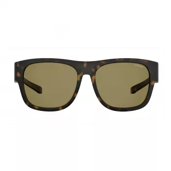 Óculos de sol retangulares unissexo Polaroid Ancillaries PLD9010SN9P - armação preta, lentes cinzentas polarizadas