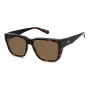 Óculos de sol unissexo Polaroid Ancillaries PLD9018S086 com armação Havana e lentes castanhas polarizadas