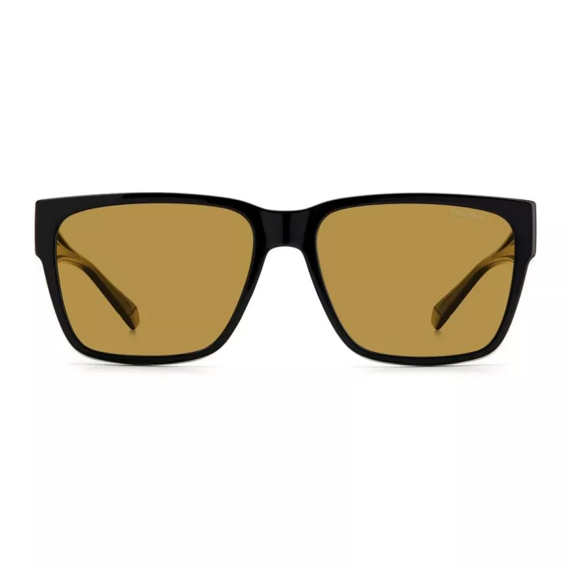 Óculos de sol retangulares unissexo Polaroid Ancillaries PLD9018S807 - Armação Havana, lentes castanhas polarizadas