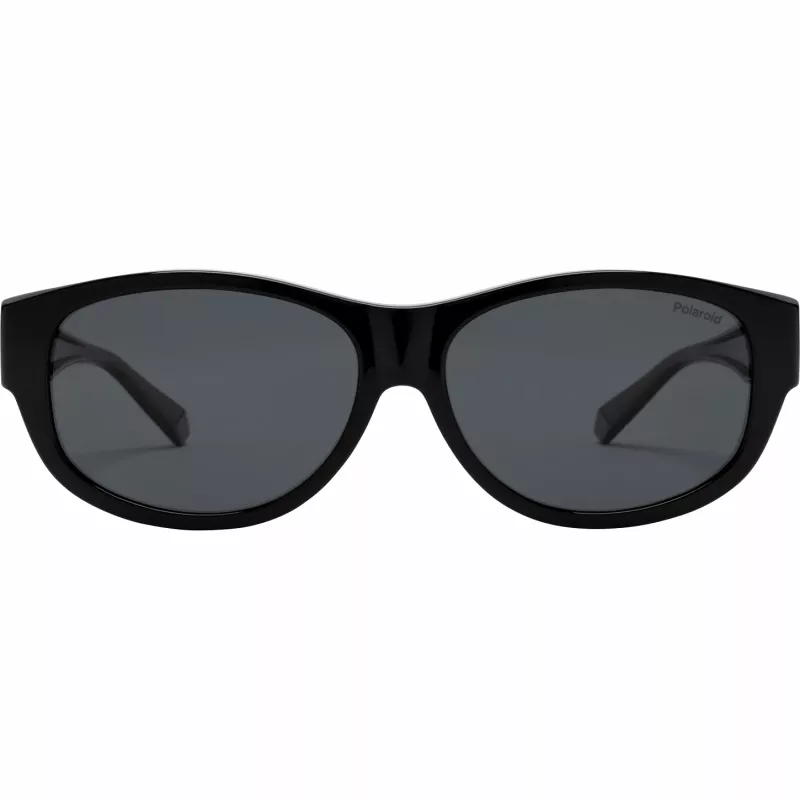 Polaroid Ancillaries PLD9020S08A Óculos de sol unissexo para criança - armação preta, lentes cinzentas polarizadas