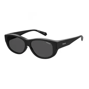 Polaroid Ancillaries PLD9020S08A Óculos de sol unissexo para criança - armação preta, lentes cinzentas polarizadas