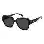 Óculos de sol retangulares unissexo Polaroid Ancillaries PLD9021S807 - armação preta, lentes cinzentas polarizadas