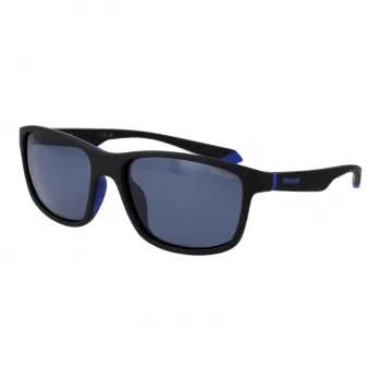 Óculos de sol de homem POLAROID PLD2153S580VK - armação preta, lentes polarizadas cinzentas, 58 mm