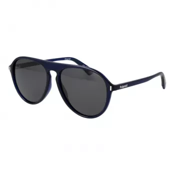 Óculos de sol de homem POLAROID PLD6225S57PJP retangulares polarizados - preto/cinzento
