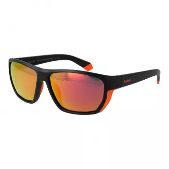 Óculos de sol Polaroid PLD7057S60RC2 para homem - retangulares, polarizados, lentes 60 mm