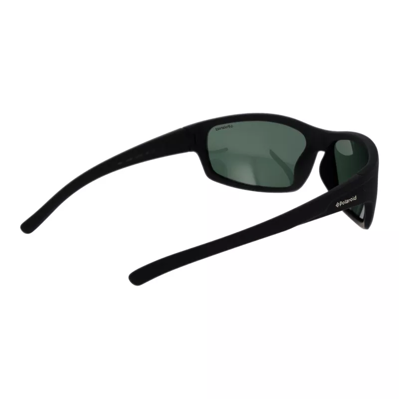 Óculos de sol de homem POLAROID P8411-639CARC retangulares polarizados - armação preta lentes cinzentas 63mm