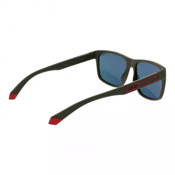 Óculos de sol de homem Polaroid PLD 2149/S retangulares - armação castanha Havana, lentes castanhas polarizadas - 57/17/140 mm