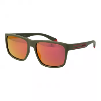 Óculos de sol de homem Polaroid PLD 2149/S retangulares - armação castanha Havana, lentes castanhas polarizadas - 57/17/140 mm