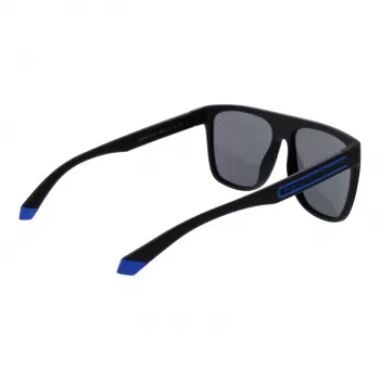 Óculos de sol retangulares polarizados de homem Polaroid PLD 2162/S 560VK - Preto mate/cinzento - 56/16/140 mm