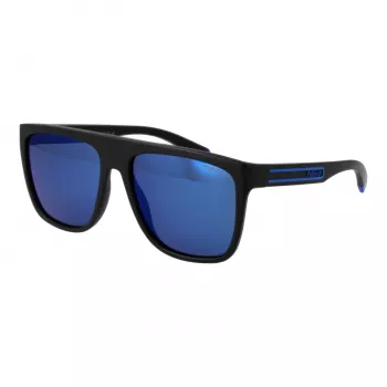Óculos de sol retangulares polarizados de homem Polaroid PLD 2162/S 560VK - Preto mate/cinzento - 56/16/140 mm
